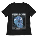 Cyber Death - Skull Women's Relaxed V-Neck T-Shirt