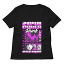 Cyber Punk Escape - Japanese Anime Women's Relaxed V-Neck T-Shirt