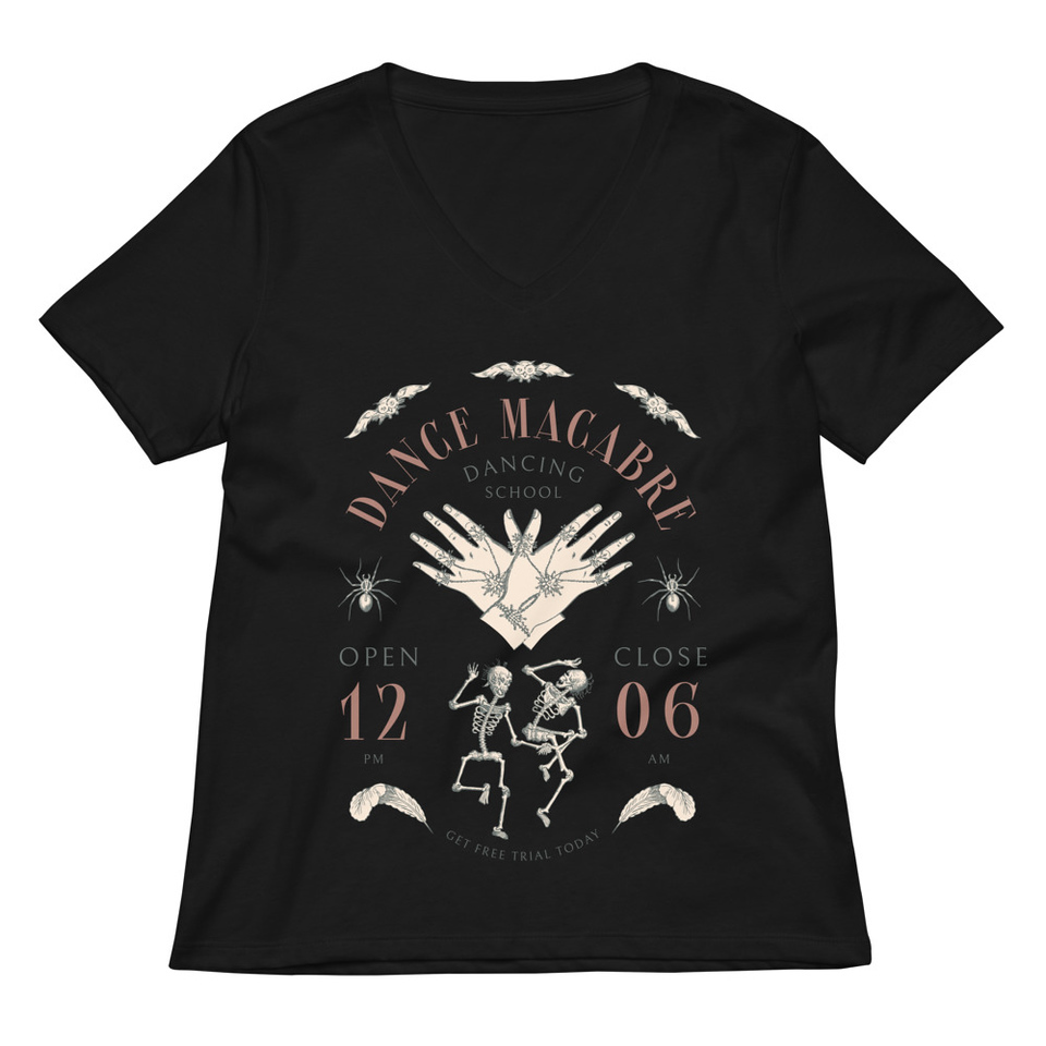 Dance Macabre - Dancing School Women's Relaxed V-Neck T-Shirt