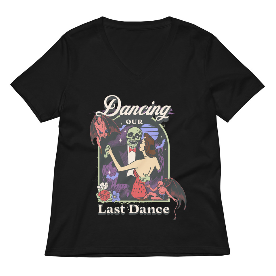 Dancing Our Last Dance - Halloween Women's Relaxed V-Neck T-Shirt
