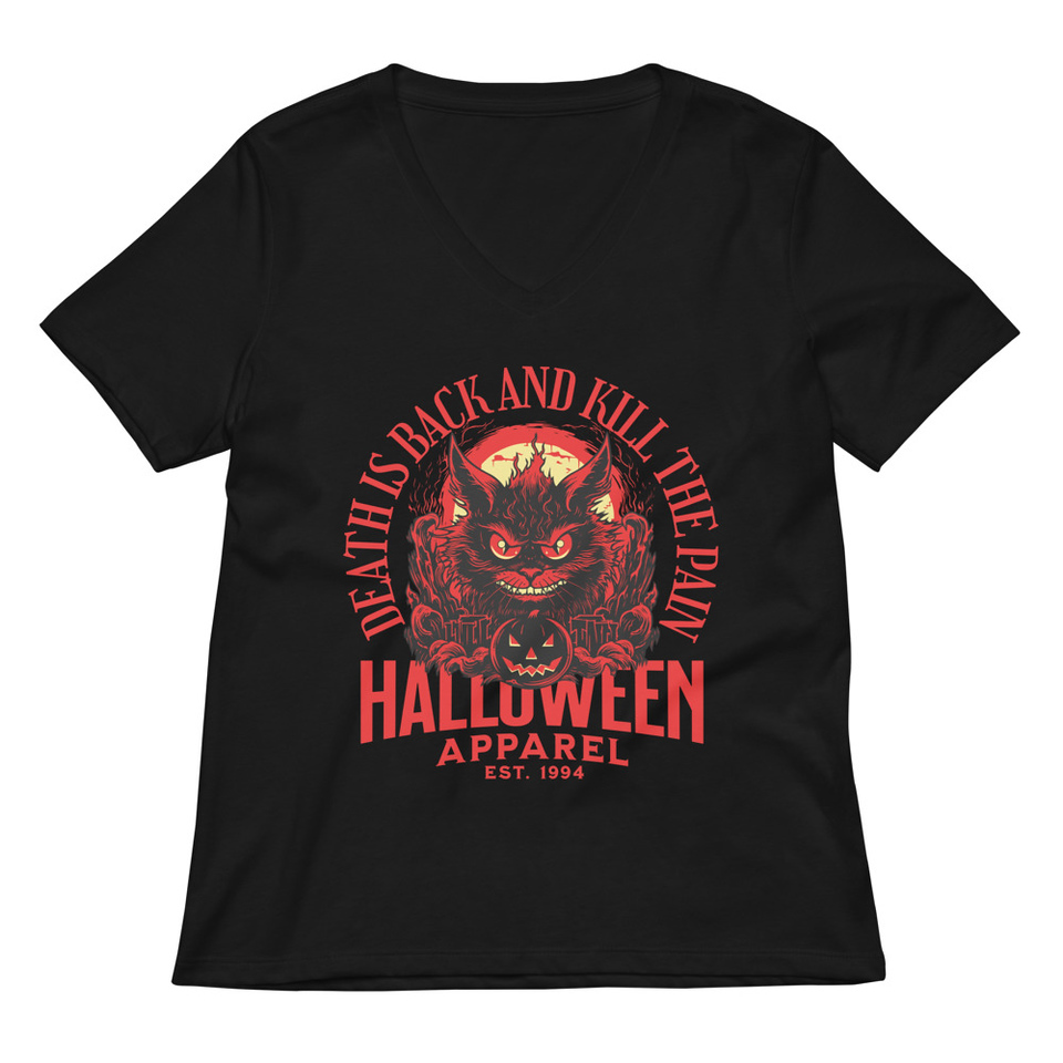 Death is Back Women's Relaxed V-Neck T-Shirt