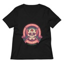 Death Skull - Badge  Women's Relaxed V-Neck T-Shirt