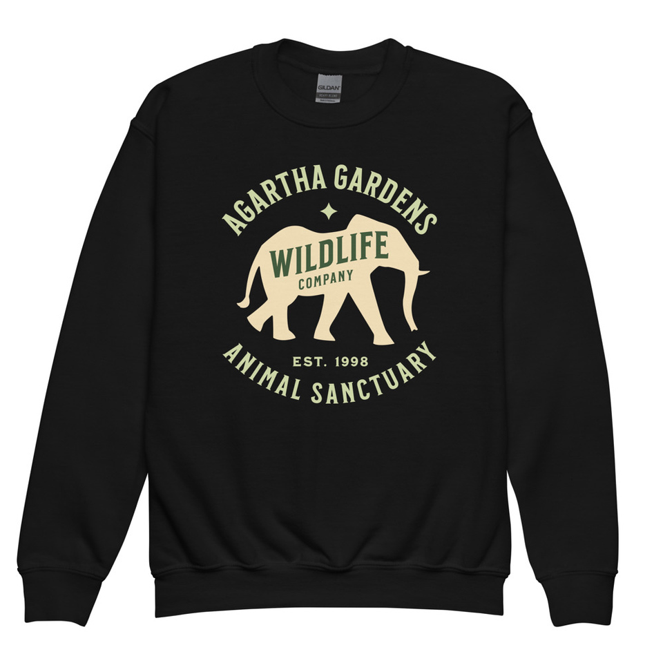 Agartha Gardens Wildlife - Animal Sanctuary Youth Crew Neck Sweatshirt