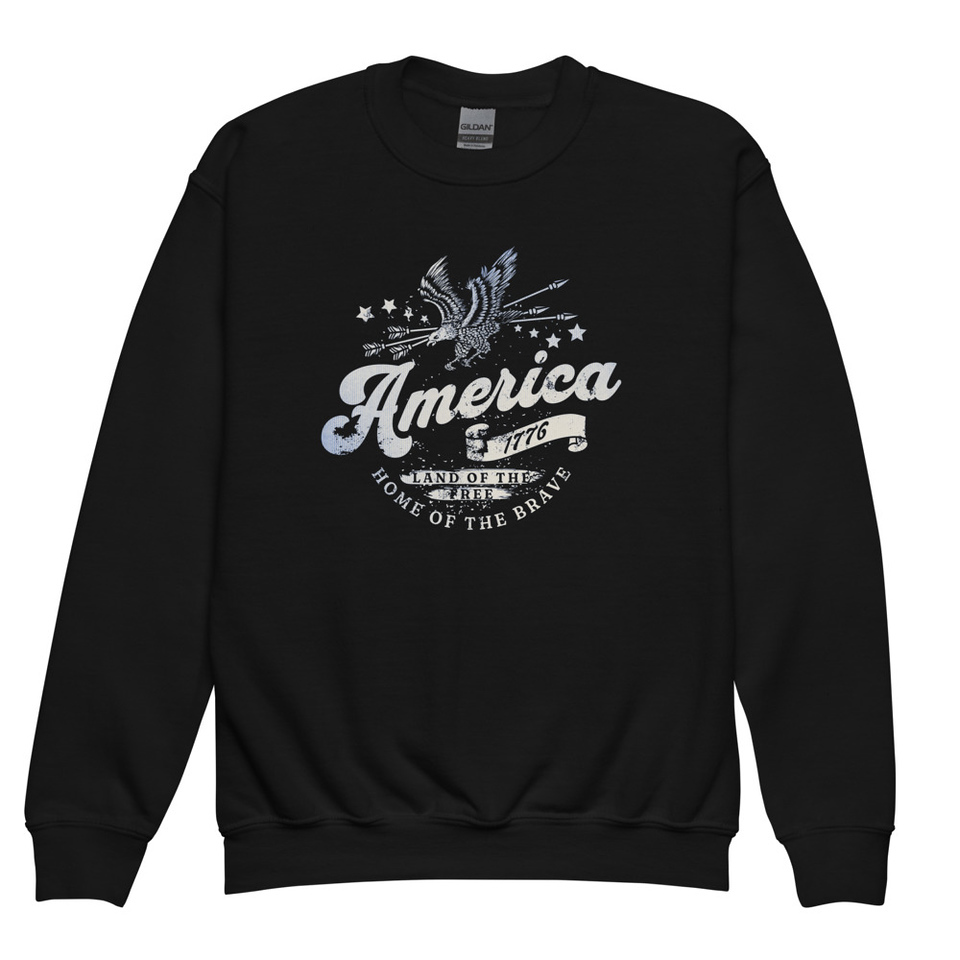 America 1776 Youth Crew Neck Sweatshirt