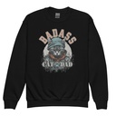 BADASS CAT DAT Youth Crew Neck Sweatshirt
