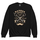 Barber Shop Cuts & Shaves - Scissor Youth Crew Neck Sweatshirt