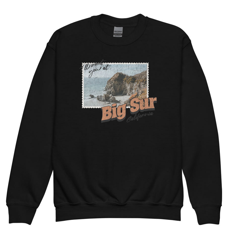 Big Sur, Cali Youth Crew Neck Sweatshirt