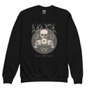 Black Metal - Hardcore skull theme design Youth Crew Neck Sweatshirt