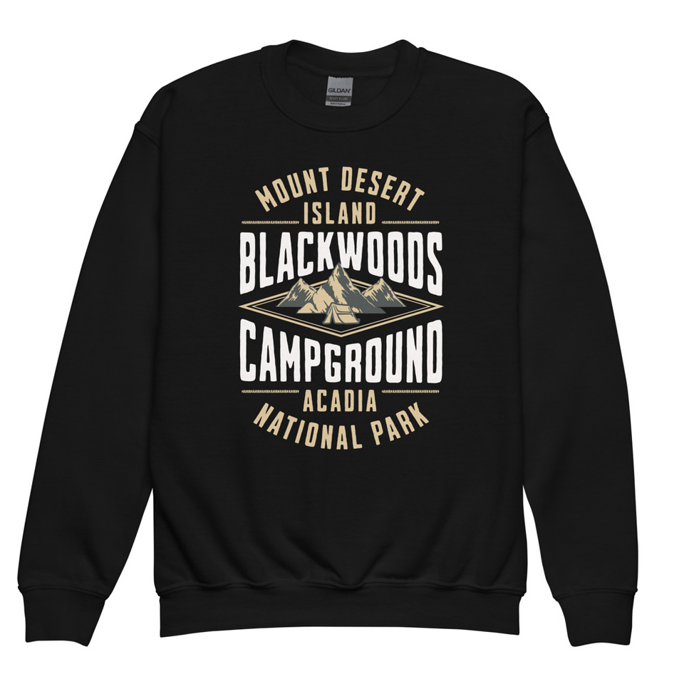 Blackwoods Campground - Mountain Adventure Youth Crew Neck Sweatshirt