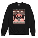 Christmas Shall Not Pass - Flaming Wizard Youth Crew Neck Sweatshirt