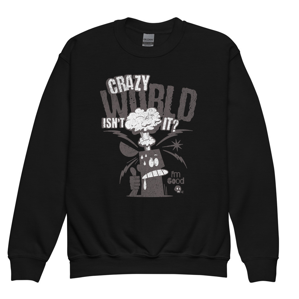 Crazy World Youth Crew Neck Sweatshirt