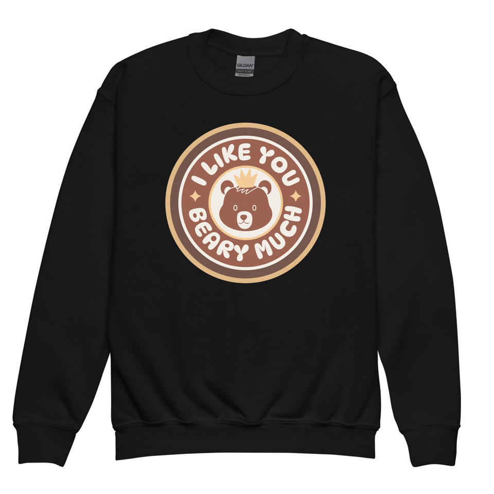 Cute Bear - AI Youth Crew Neck Sweatshirt