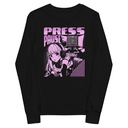 'Press Pause' Anime Gaming Youth Long Sleeve Tee