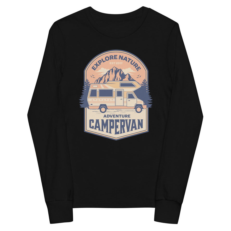 Adventure Campervan - Outdoor Youth Long Sleeve Tee