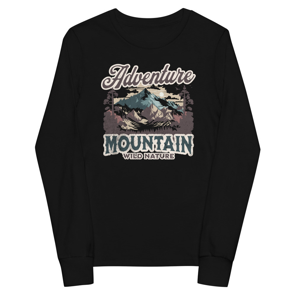 Adventure Mountain Wild Nature Youth Long Sleeve Tee