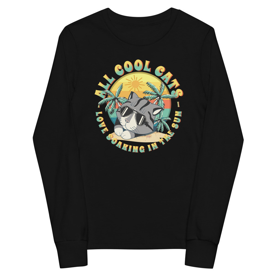 All Cool Cats - Sunset Beach Youth Long Sleeve Tee