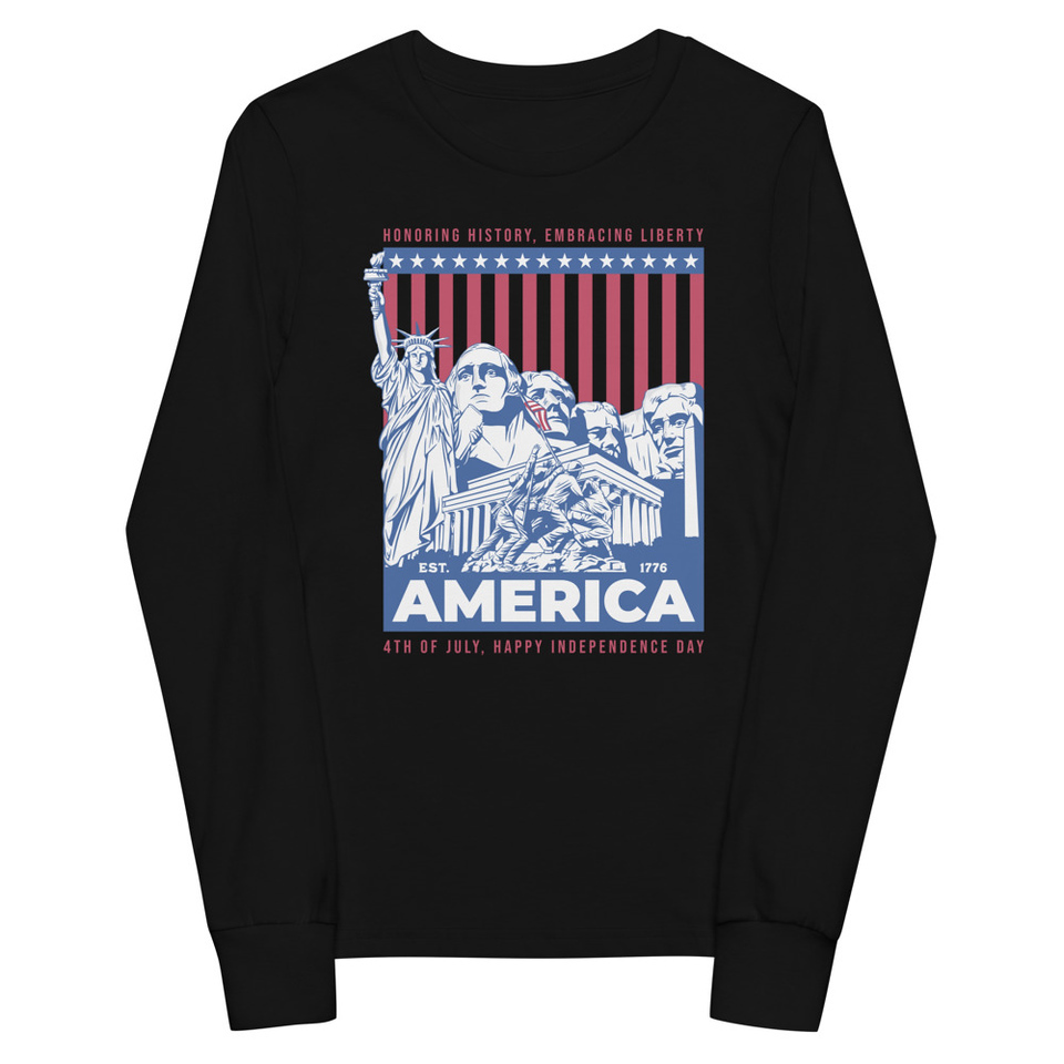 AMERICA (2) Youth Long Sleeve Tee