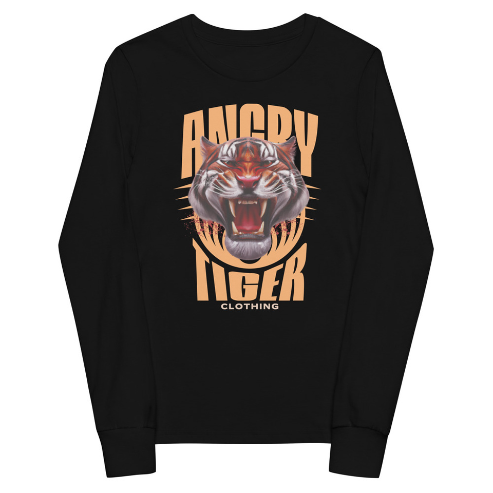 Angry Tiger - AI Youth Long Sleeve Tee