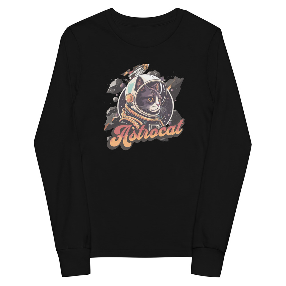 Astrocat - Retro graphic Youth Long Sleeve Tee