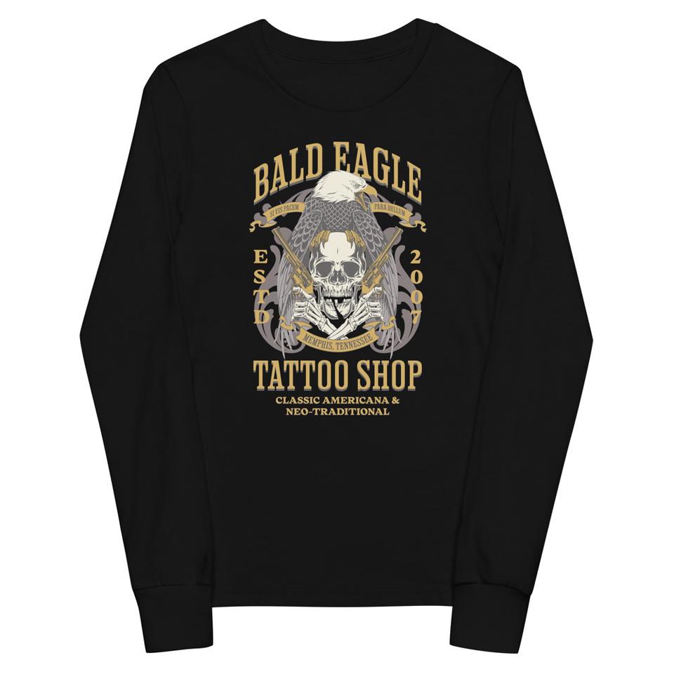 Bald Eagle Tattoo Shop - Skeleton Youth Long Sleeve Tee
