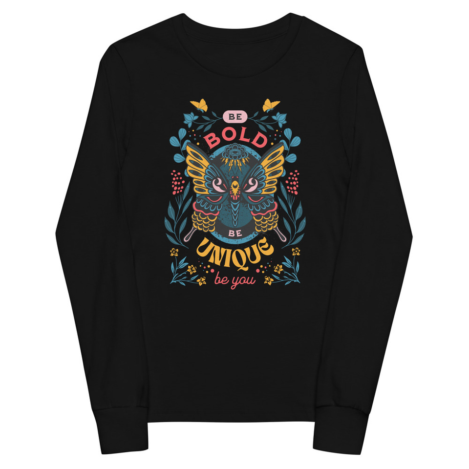 Be Bold Be Unique Youth Long Sleeve Tee