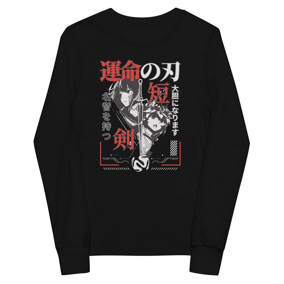 Blades of Fate - Japanese Manga Anime Youth Long Sleeve Tee
