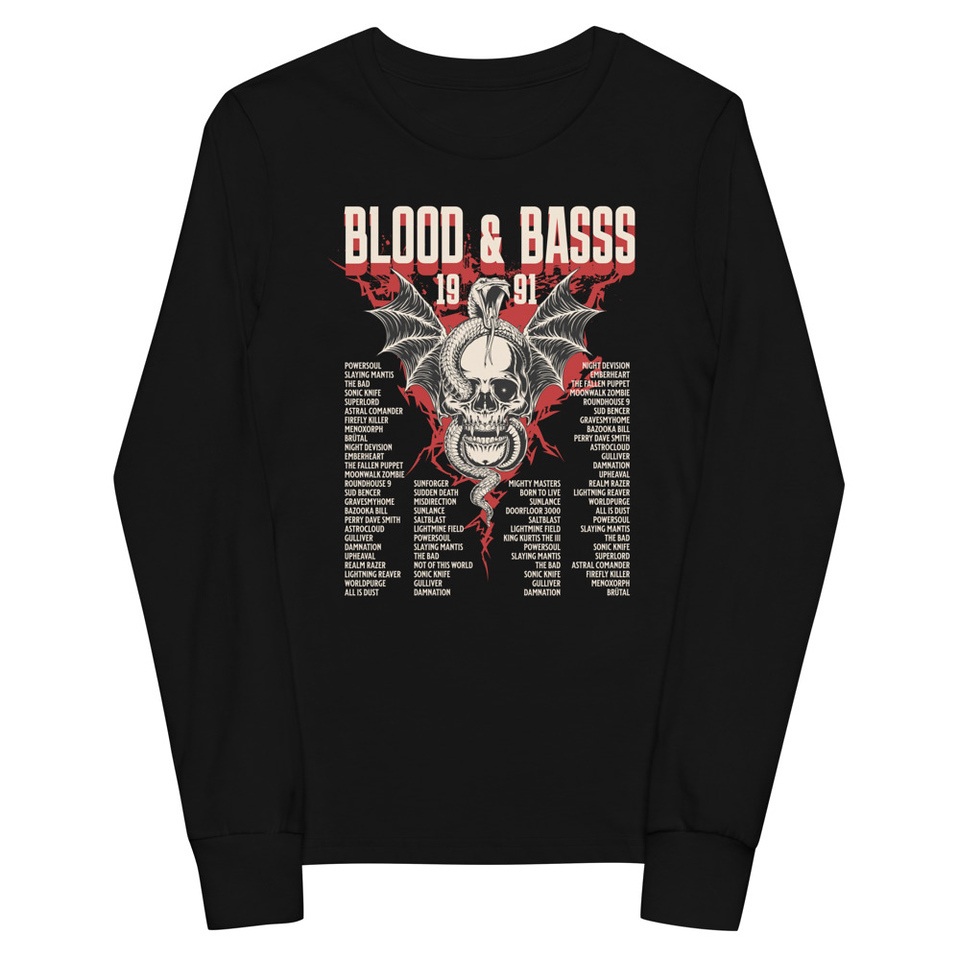 Blood & Basss - Snake and Skull Youth Long Sleeve Tee