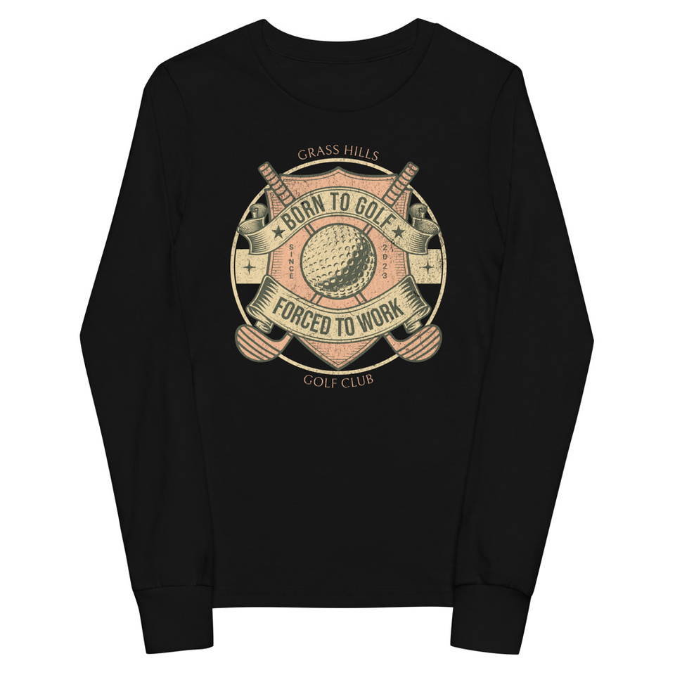Born To Golf Youth Long Sleeve Tee