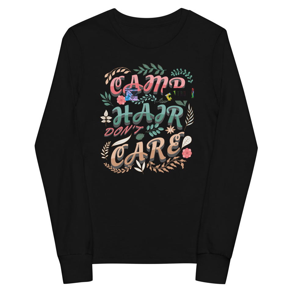 Camp Hair Don't Care Youth Long Sleeve Tee