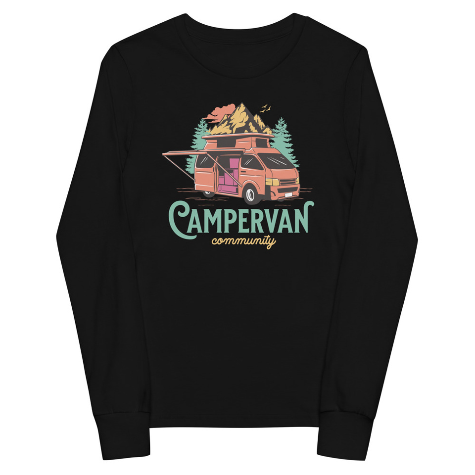 Campervan Community - Outdoor Adventure Youth Long Sleeve Tee