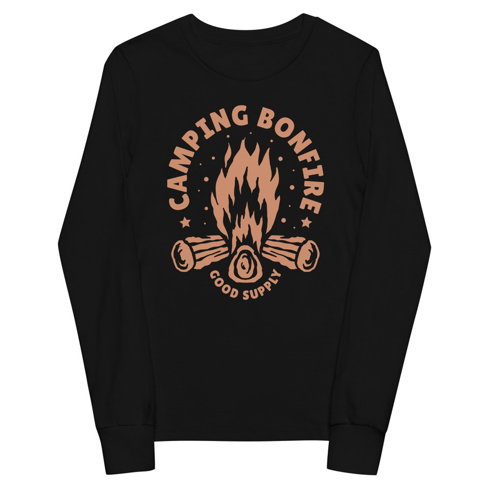 Camping Bonfire - Firewood Youth Long Sleeve Tee