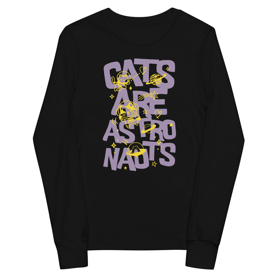 Cats are Astronauts Youth Long Sleeve Tee