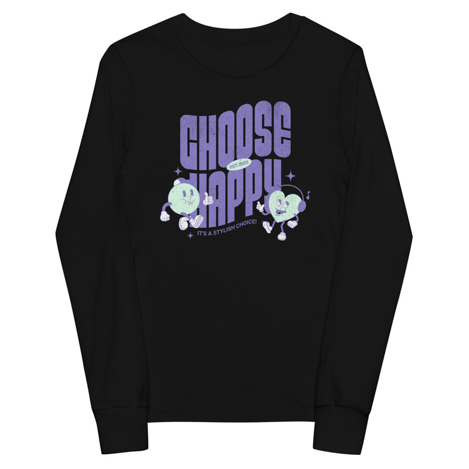 Choose Happy (2) Youth Long Sleeve Tee