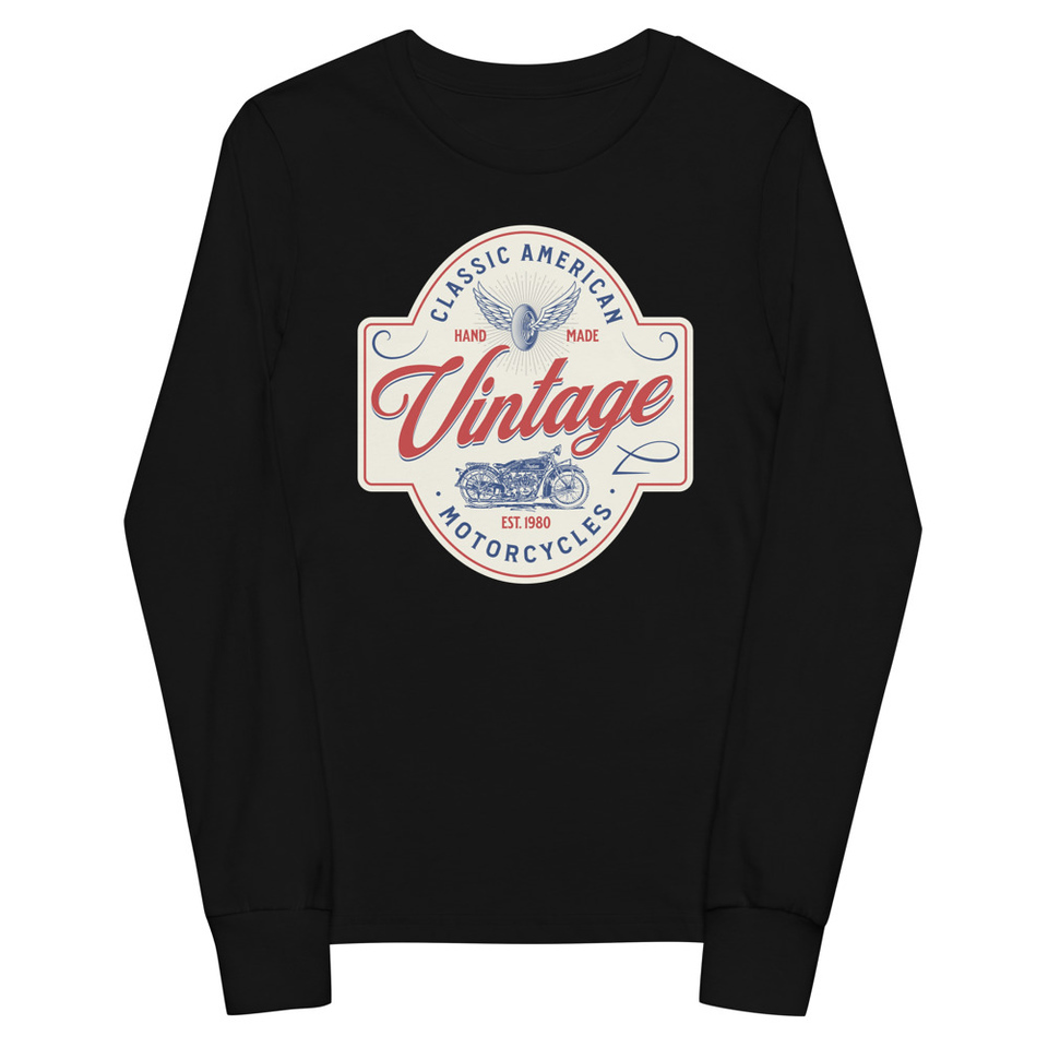 Classic American Motorcyles - Vintage Youth Long Sleeve Tee
