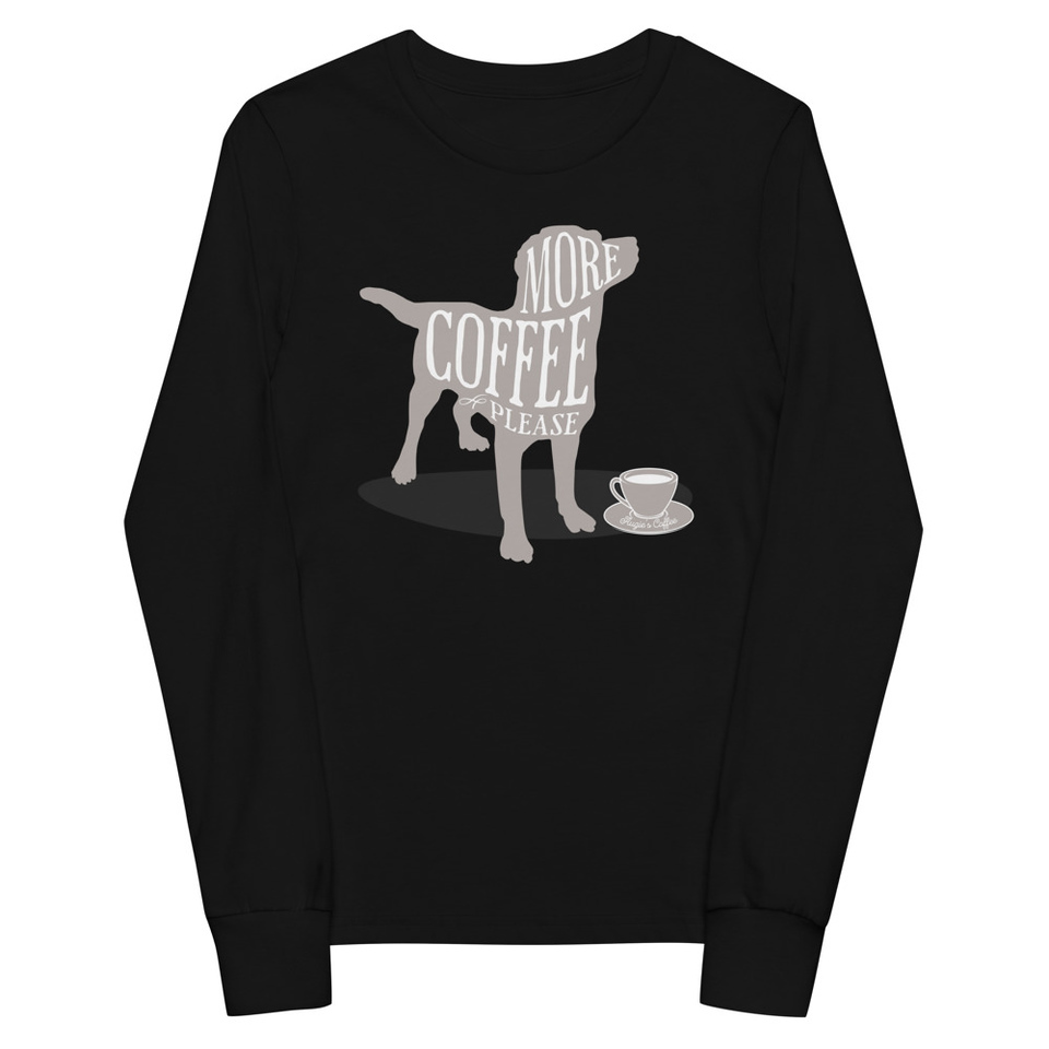 Coffee Dog Youth Long Sleeve Tee