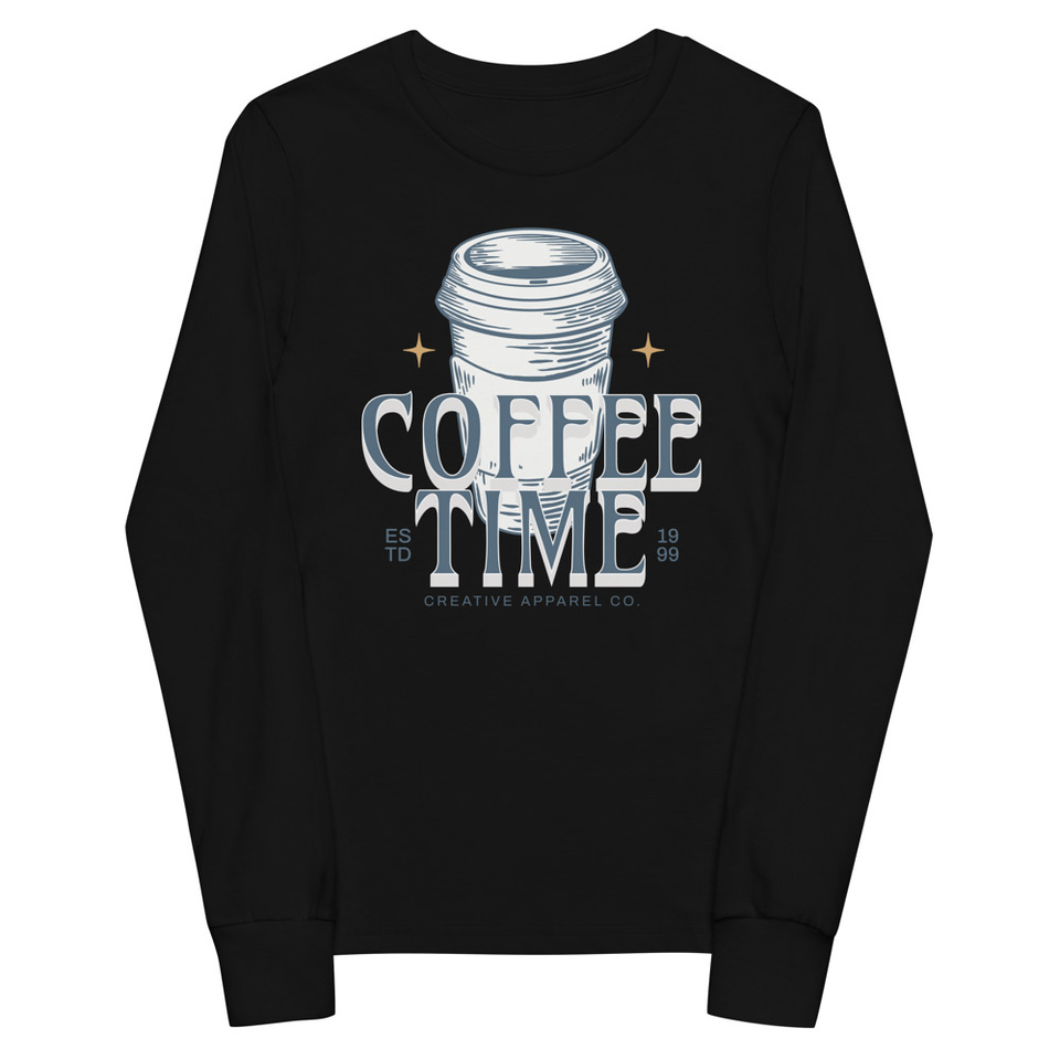 Coffee Time Youth Long Sleeve Tee