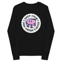 Colorful Fun Retro Style Coffee Quote Youth Long Sleeve Tee