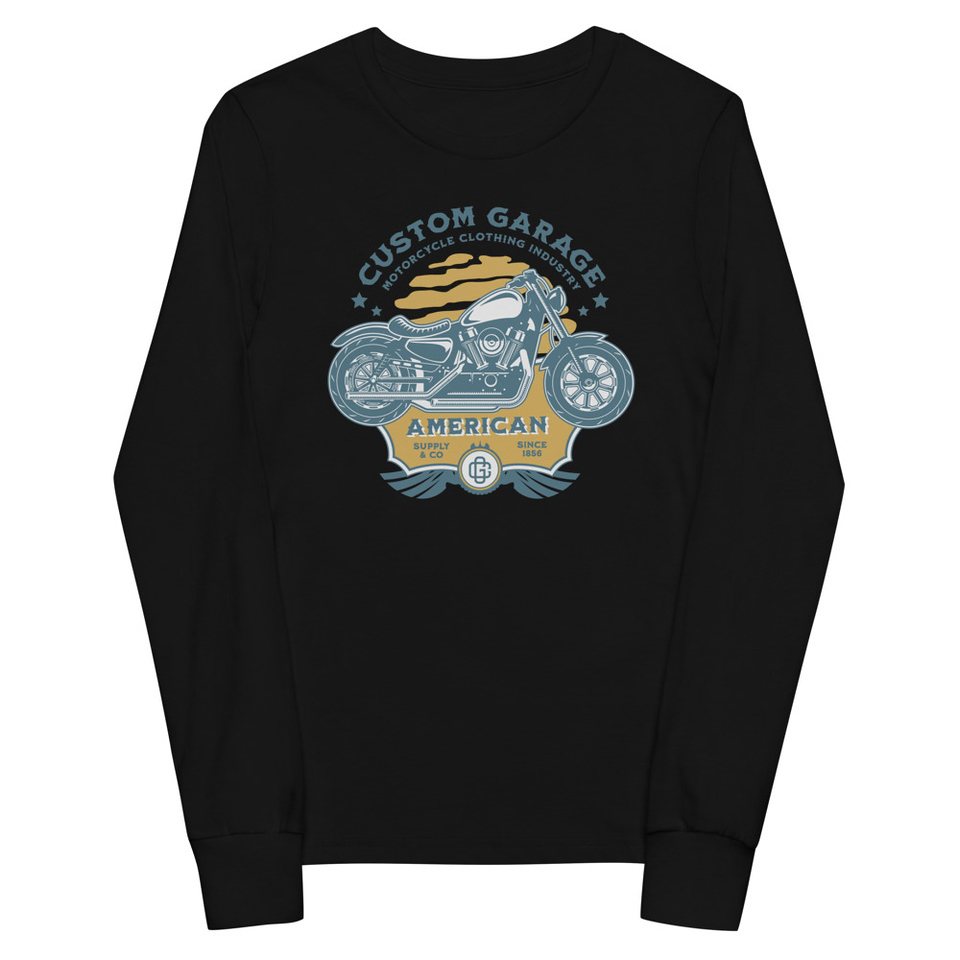 Custom Garage - Motorcycle Youth Long Sleeve Tee