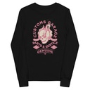Customs Garage - Flaming Skull Youth Long Sleeve Tee