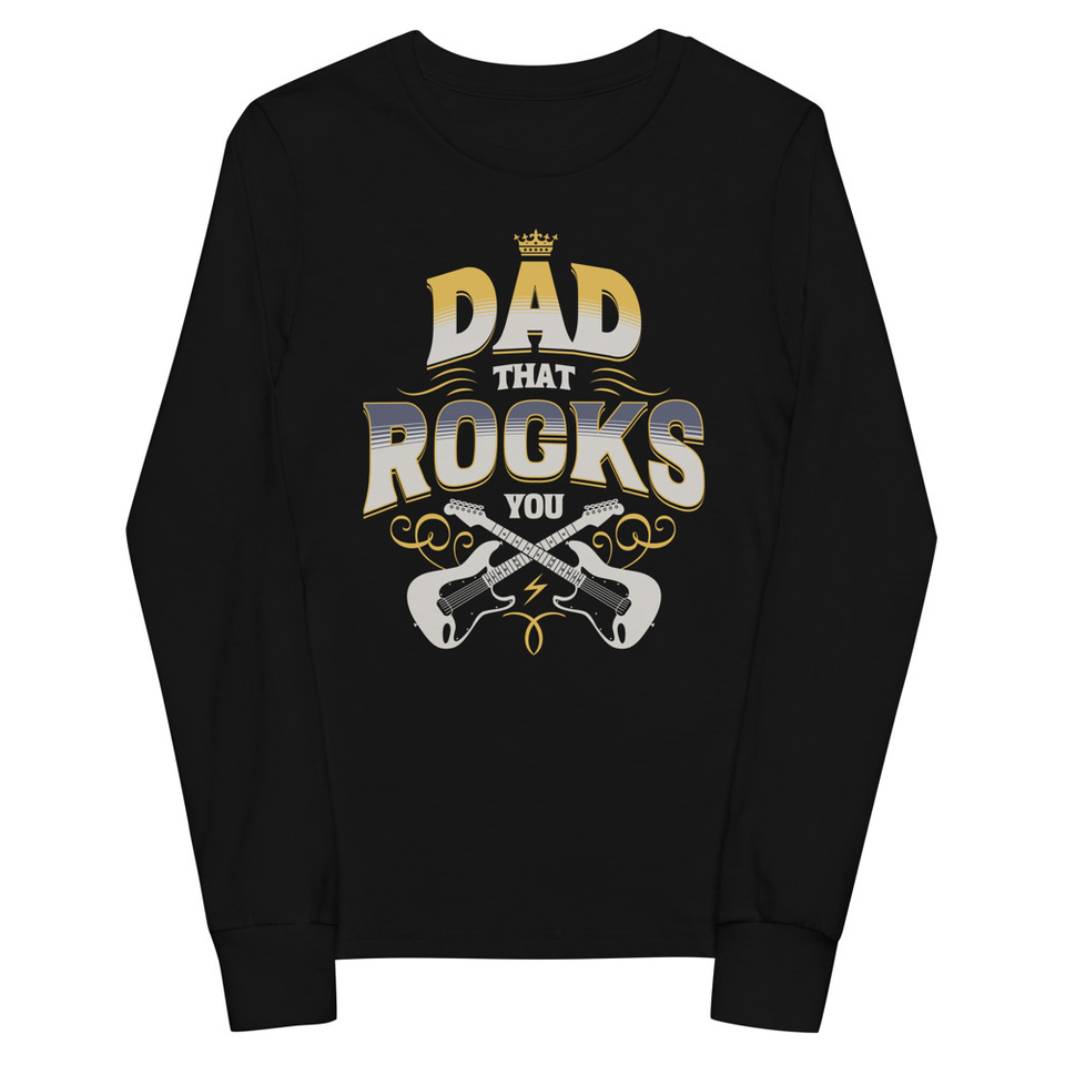 Dad That Rocks You - Electric Guitar Youth Long Sleeve Tee