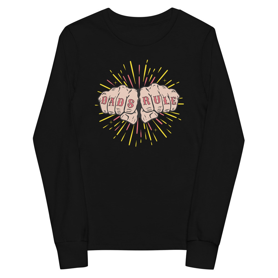 Dads Rule Youth Long Sleeve Tee