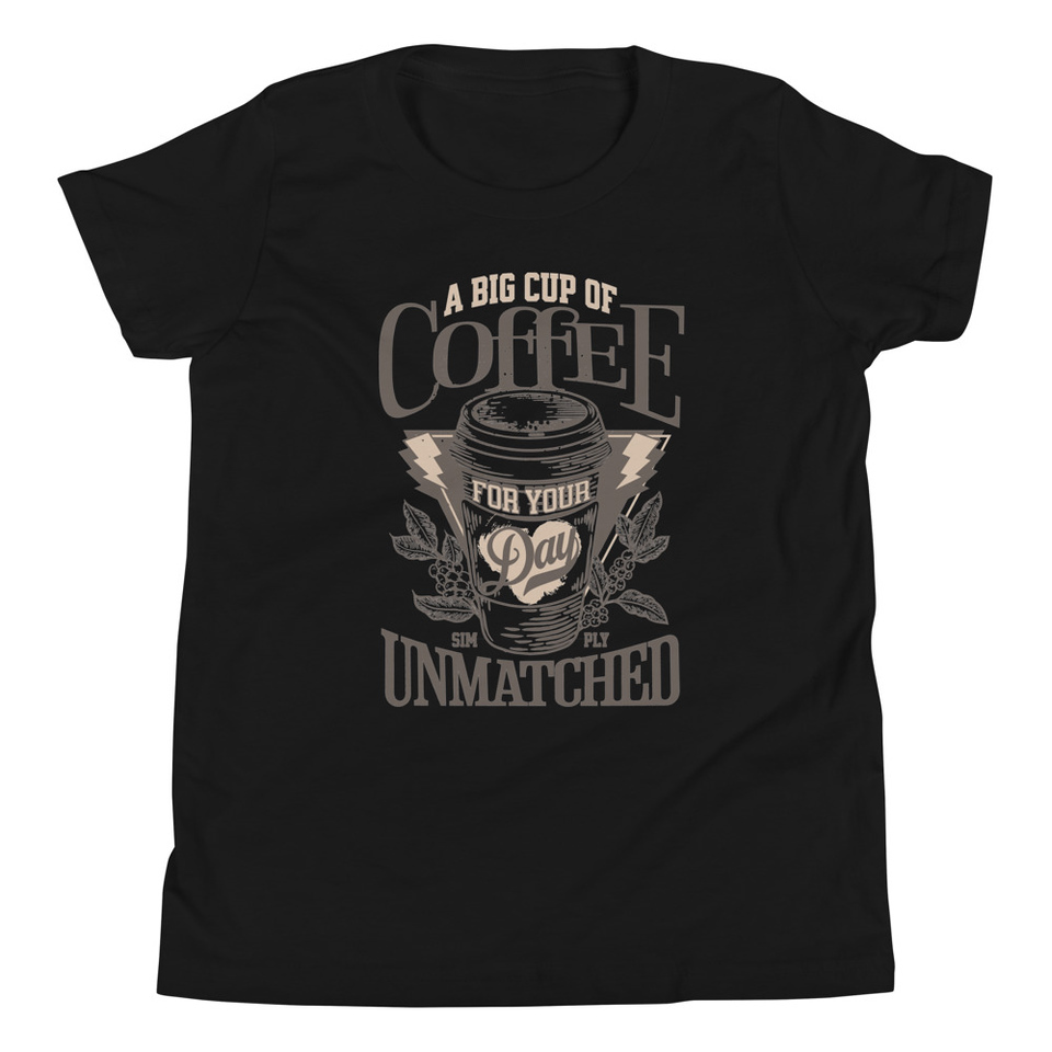 A Big Cup of Coffee Youth Staple Tee