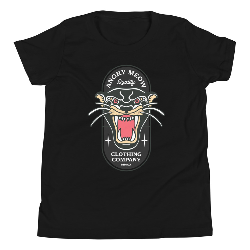 Angry Meow Clothing Company - Panther Youth Staple Tee