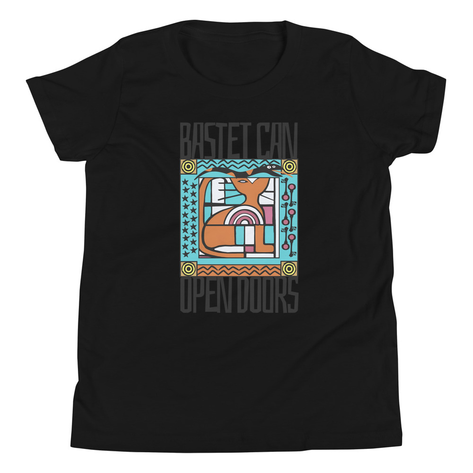 Bastet can Open Doors Youth Staple Tee