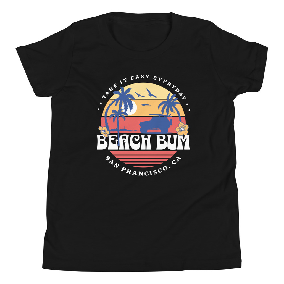 Beach Bum - Sunset Surfing Youth Staple Tee