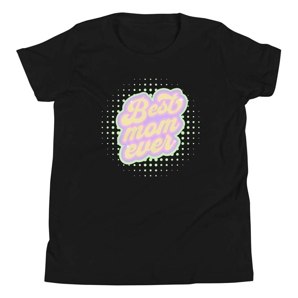 Best Mom Ever - Retro Typography Youth Staple Tee