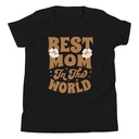 Best Mom in the World - Flowers Youth Staple Tee