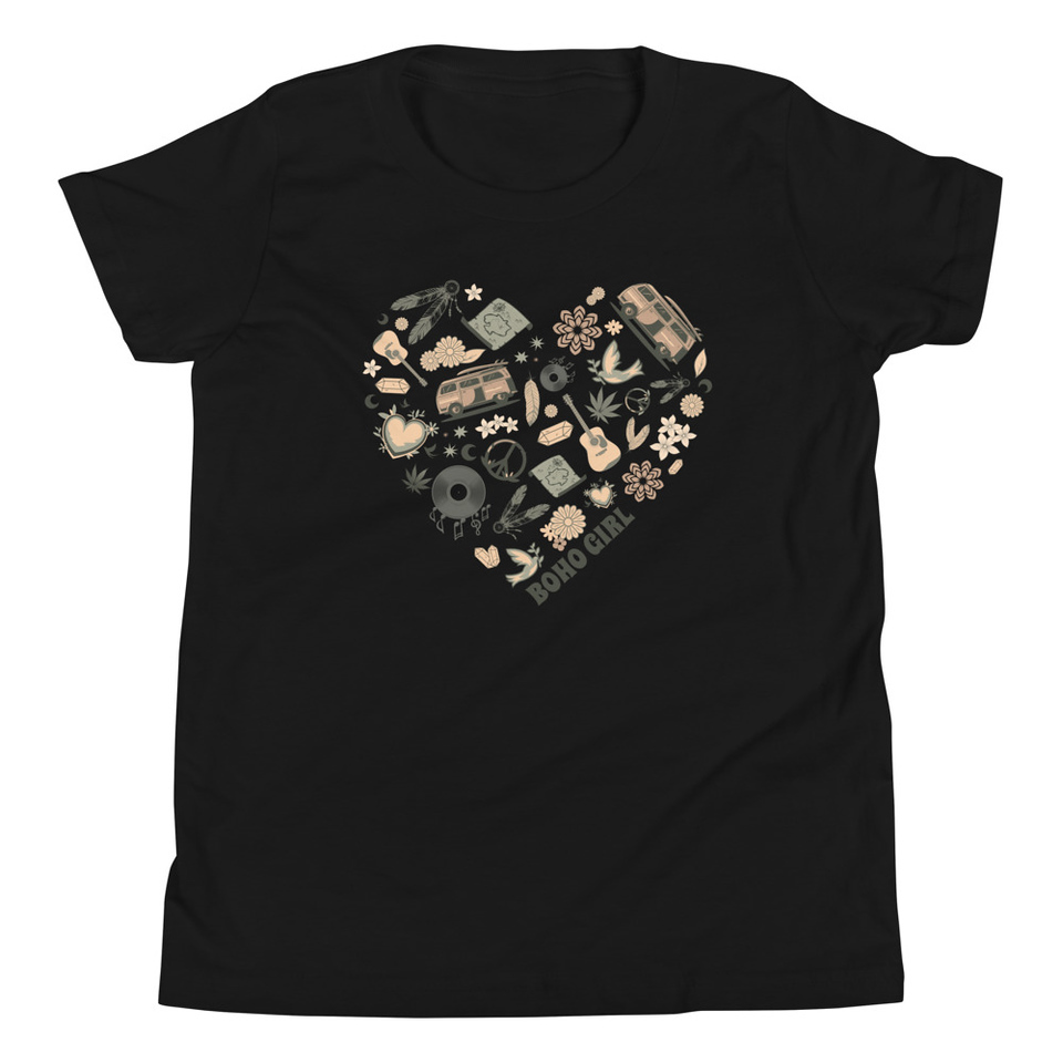 Boho Girl Poster Youth Staple Tee