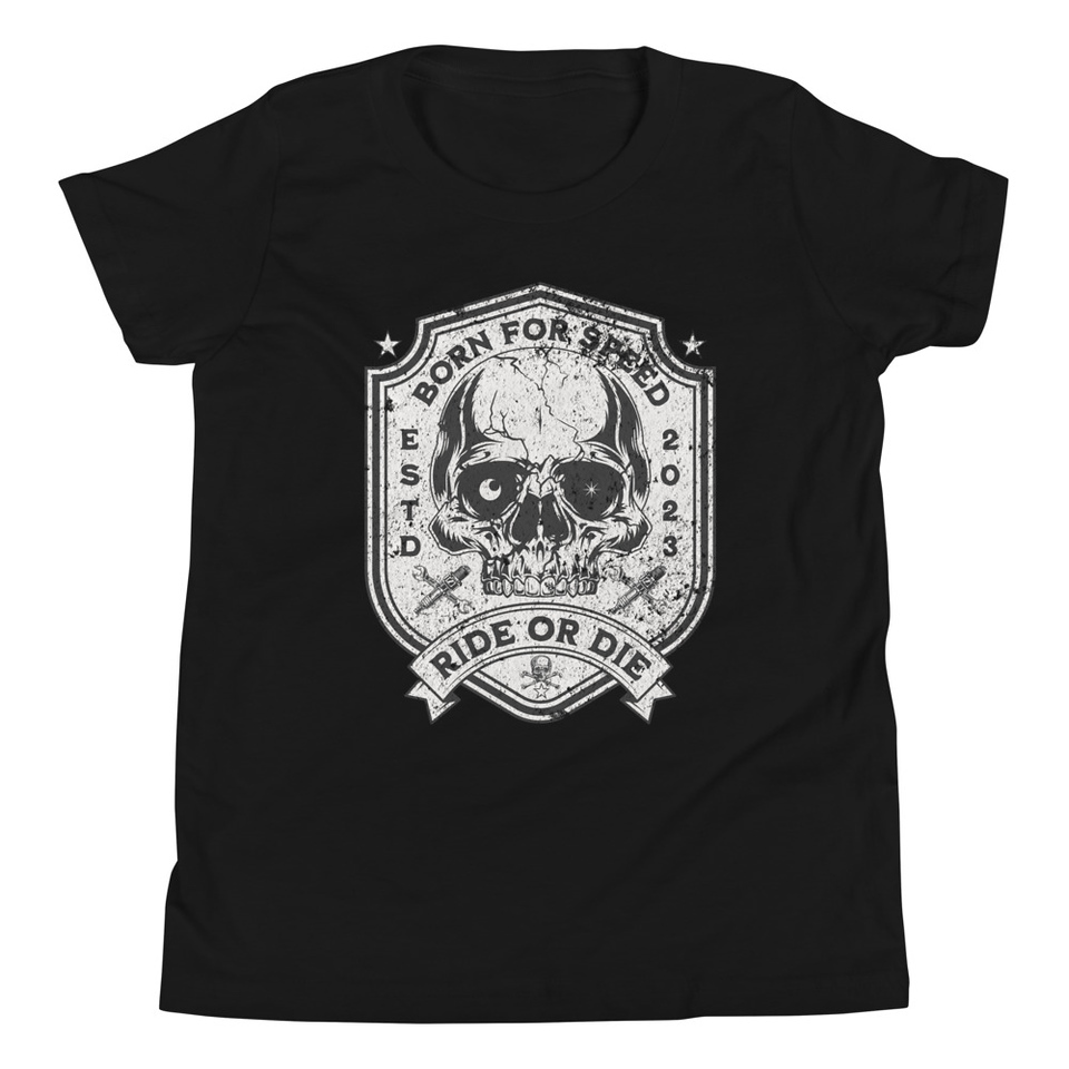 BORN FOR SPEED RIDE OR DIE Youth Staple Tee