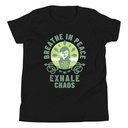 Breathe in peace, exhale chaos Youth Staple Tee